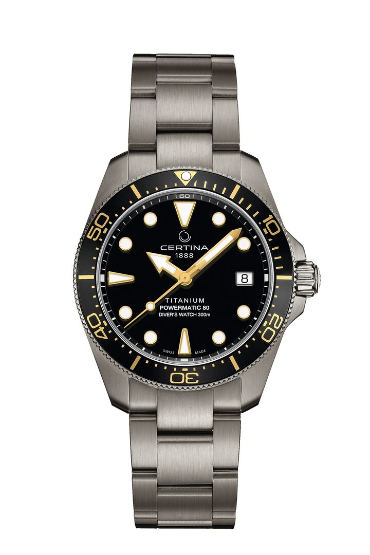 DS Action Diver 38 - Powermatic 80 - Titanium - Schwarz 