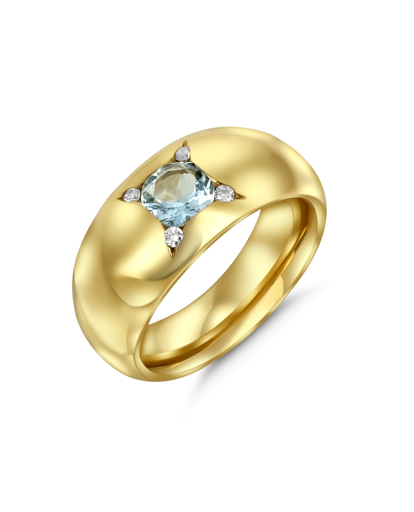 Ring - Aquamarin - Diamant