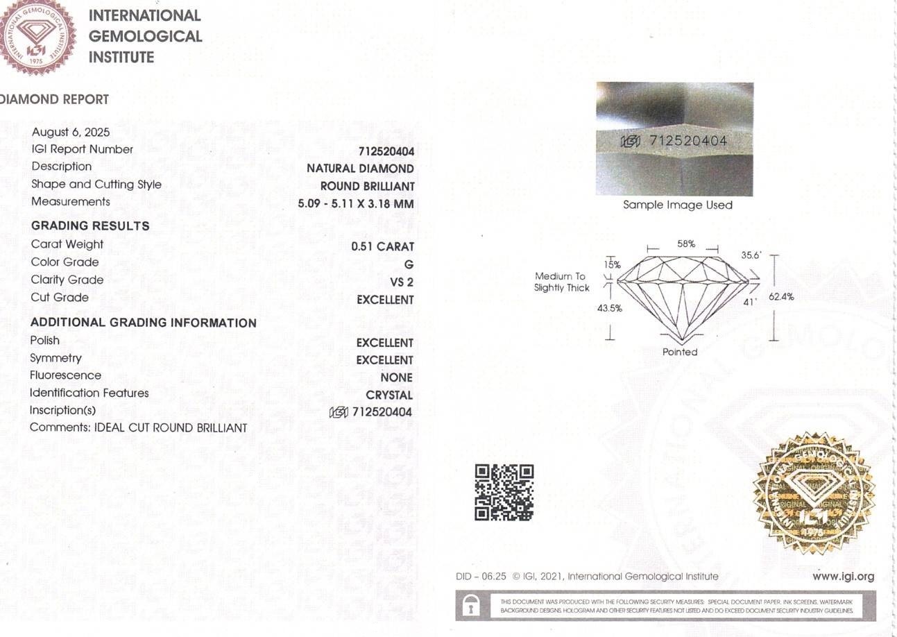 Ohrstecker 6er Krappe - 1,02 ct TW(G) / VS2 - IGI Zertifikat 