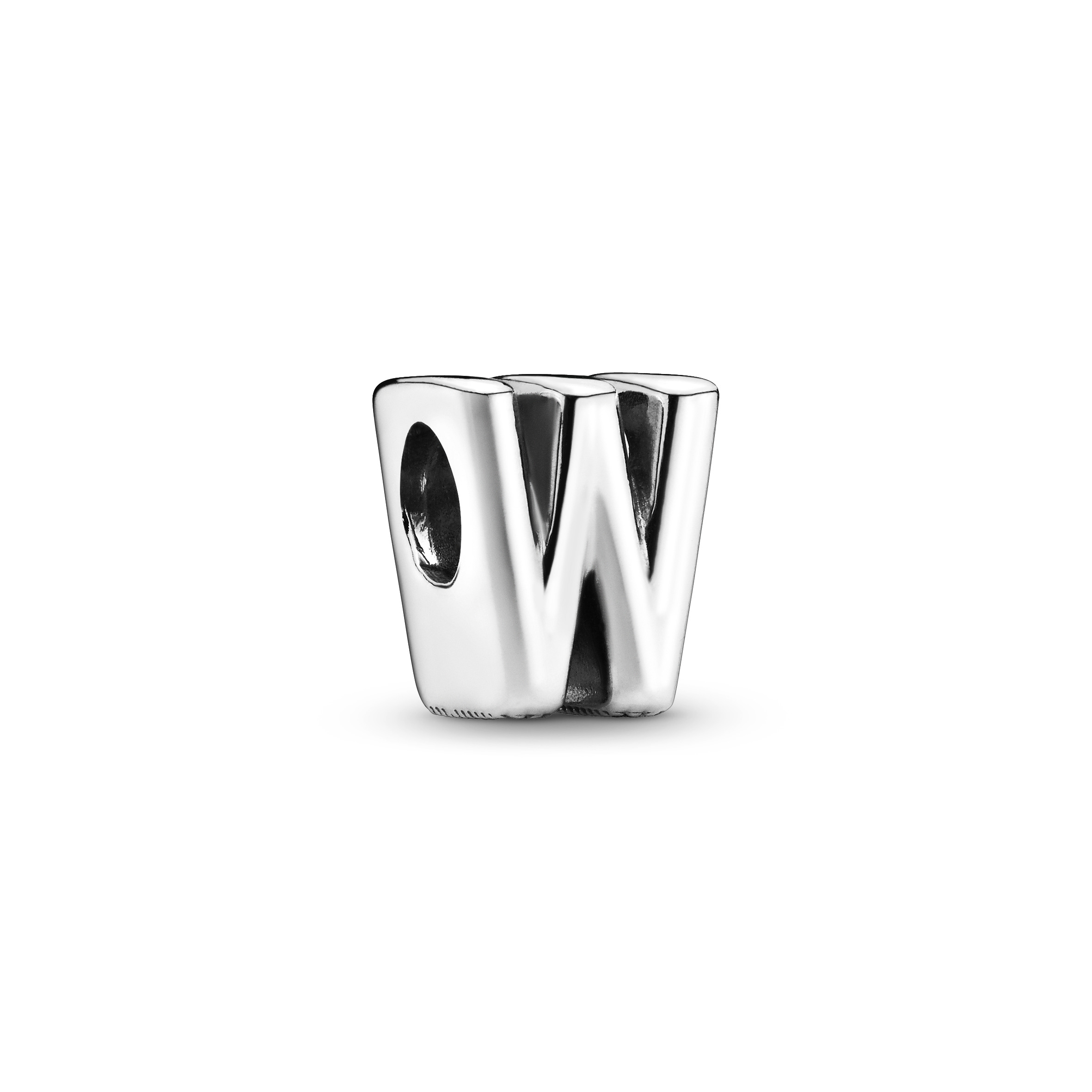 Buchstabe W Alphabet-Charm - Sterling-Silber