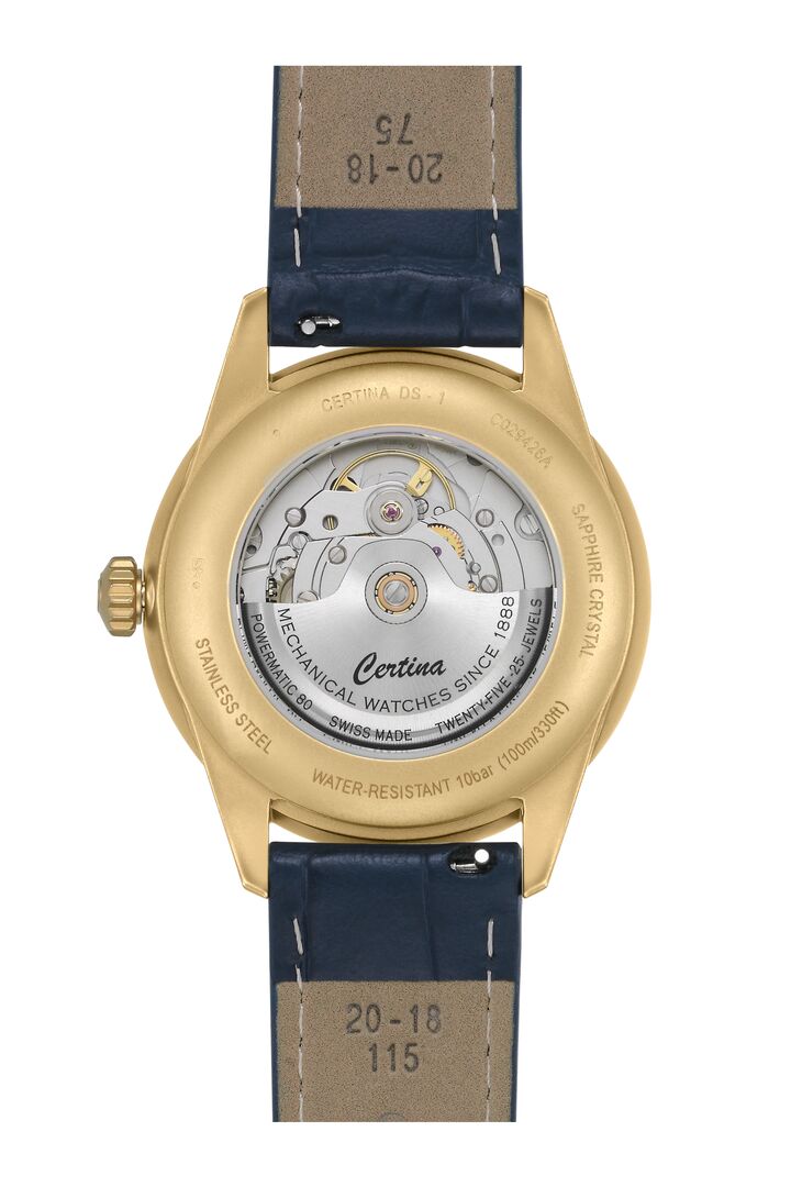 DS-1 Big Date 41mm - Powermatic 80 - Gold PVD / Blau 