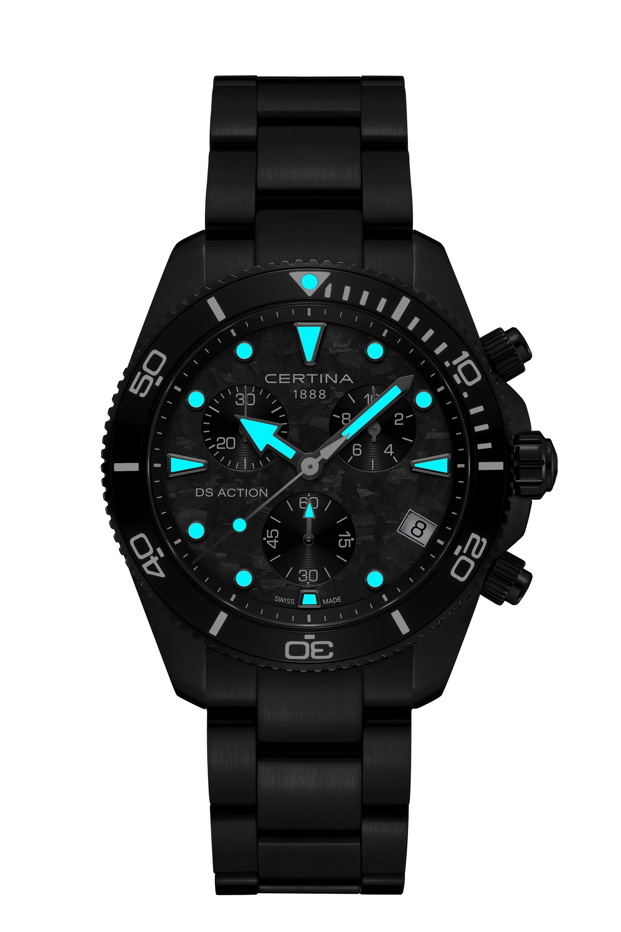 DS Action Chrono Quarz 42mm - Schwarz /  Carbon
