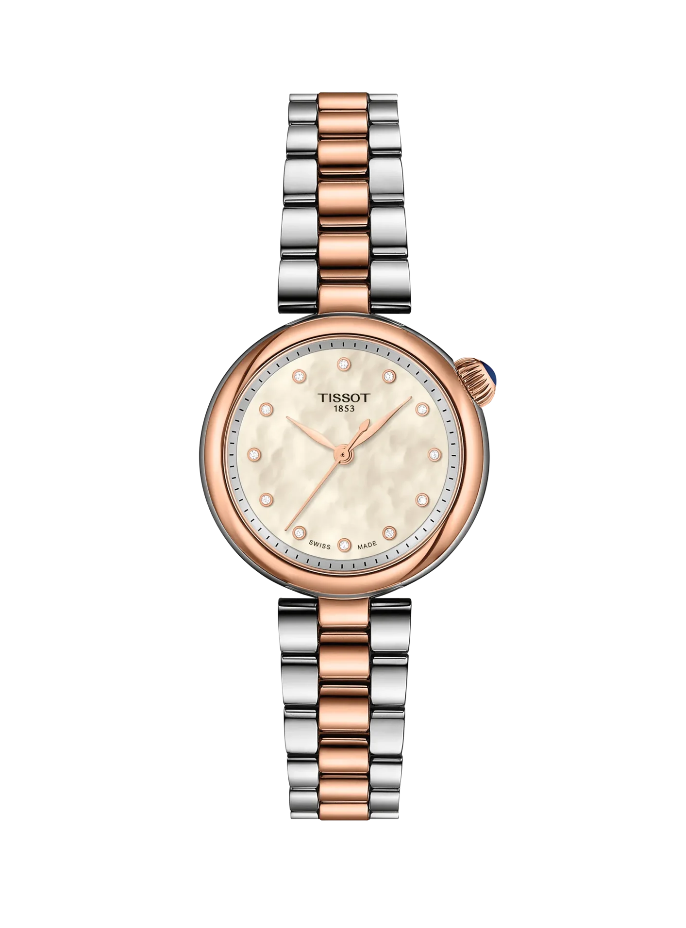Desir 28mm - Perlmutt / RoßégoldBicolor / Diamant 
