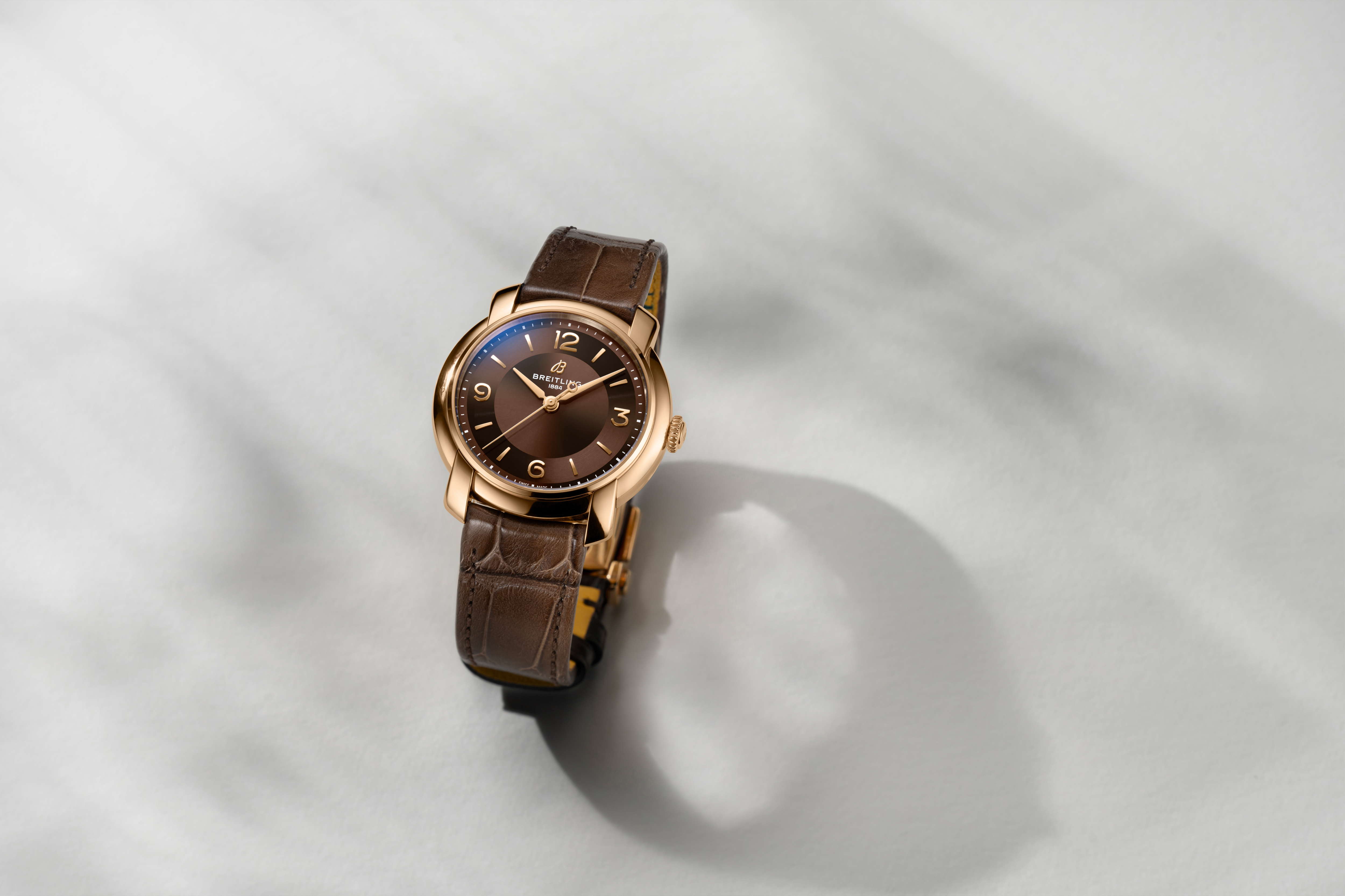 Lady Premier Automatic 36 - 18-karätiges Rotgold - Braun