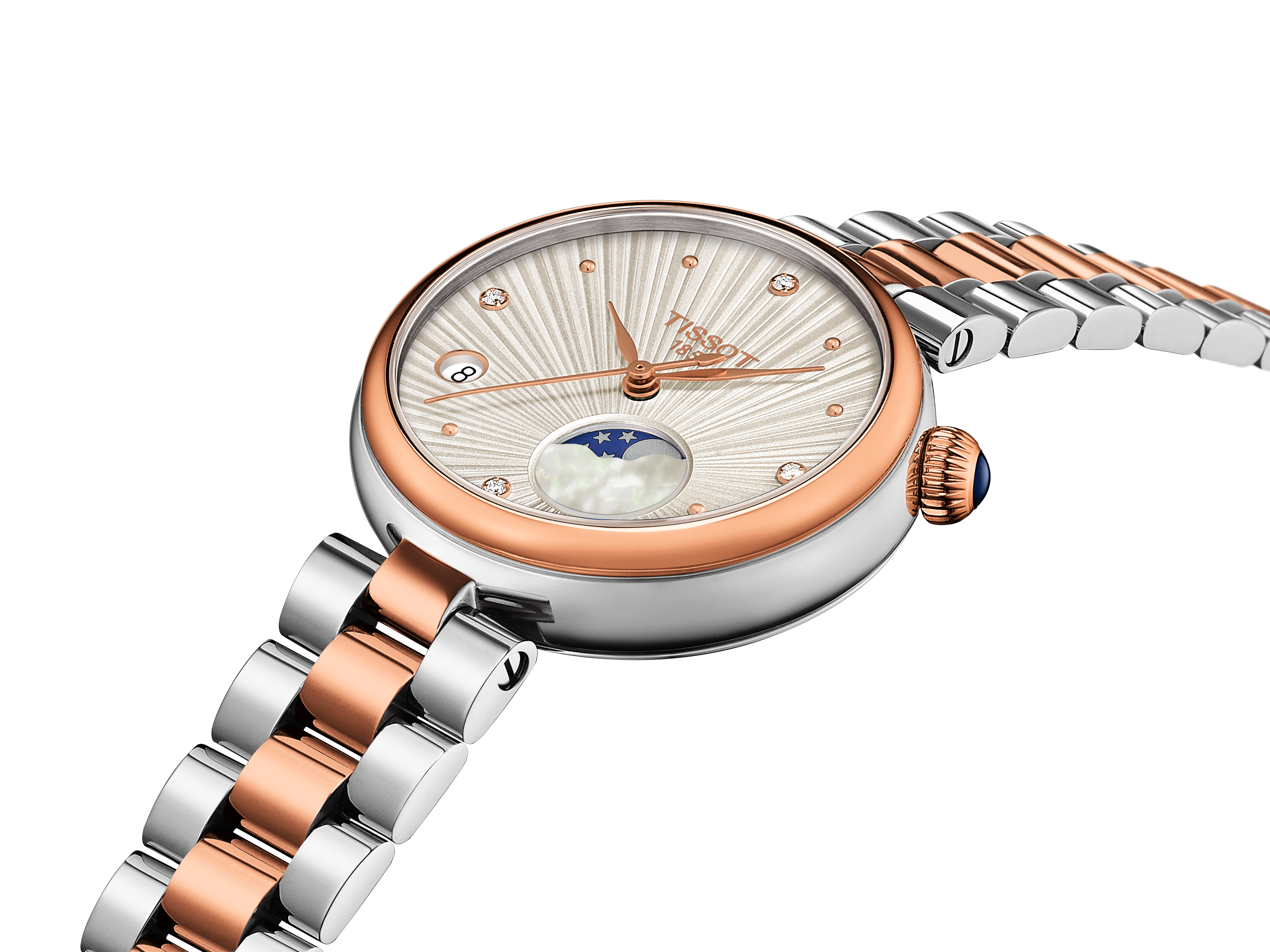 Desire Mondphase 29,6mm - Roßé Bicolor - Silber - Diamant  