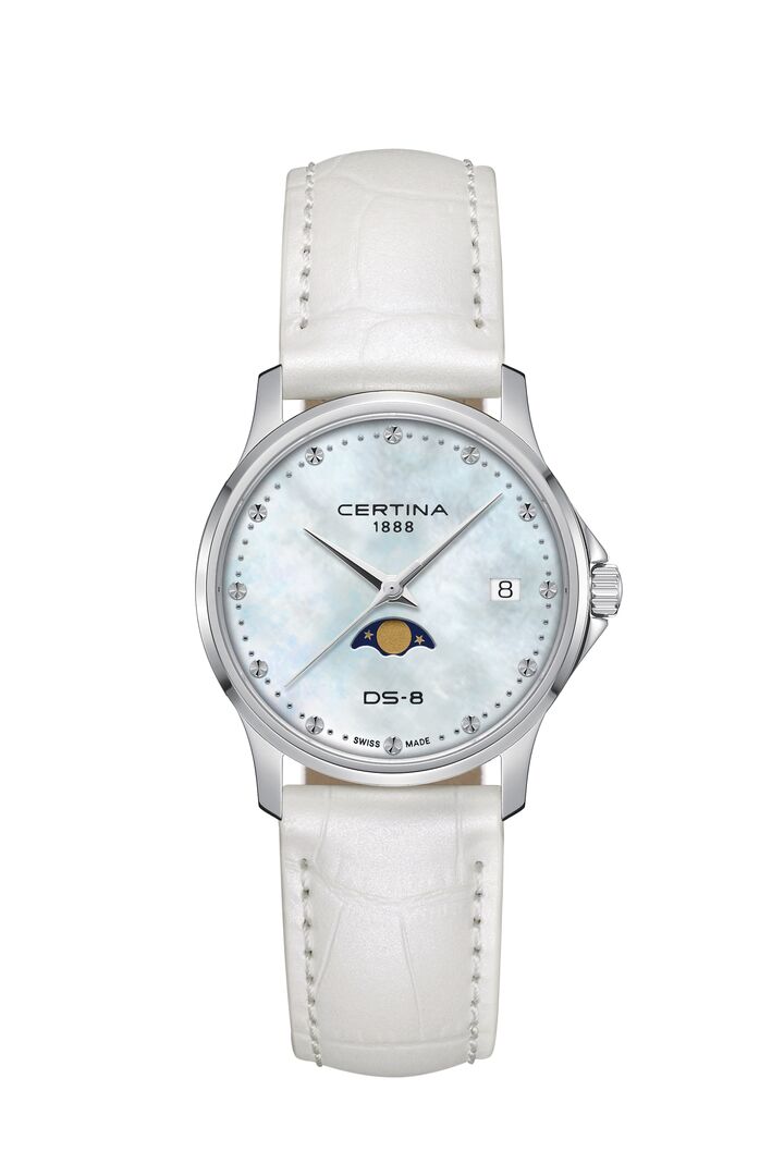 DS-8 Moonphase Lady - Perlmutt / Weiß