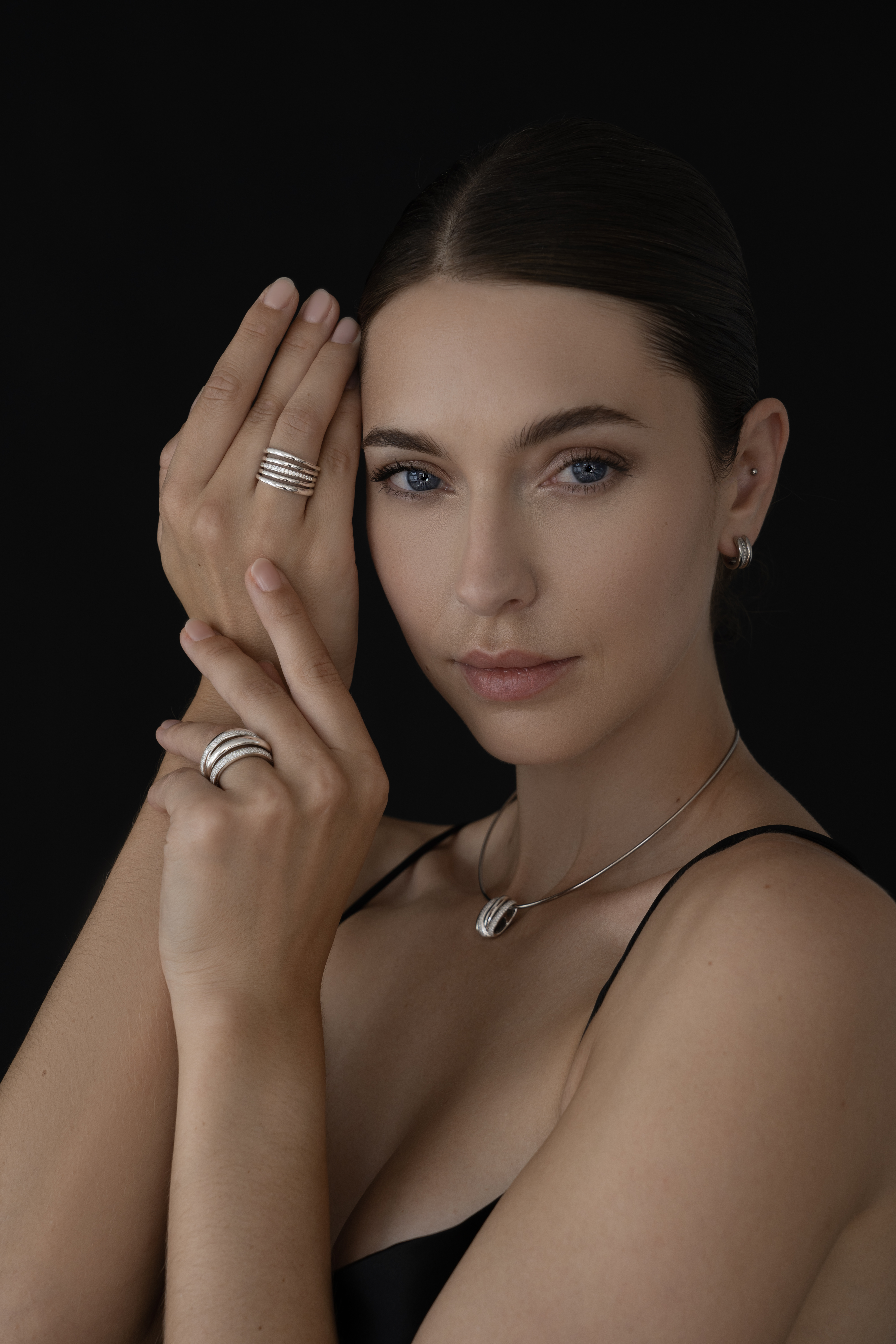 Ring pavé - mehrreihig - 0,19 ct 