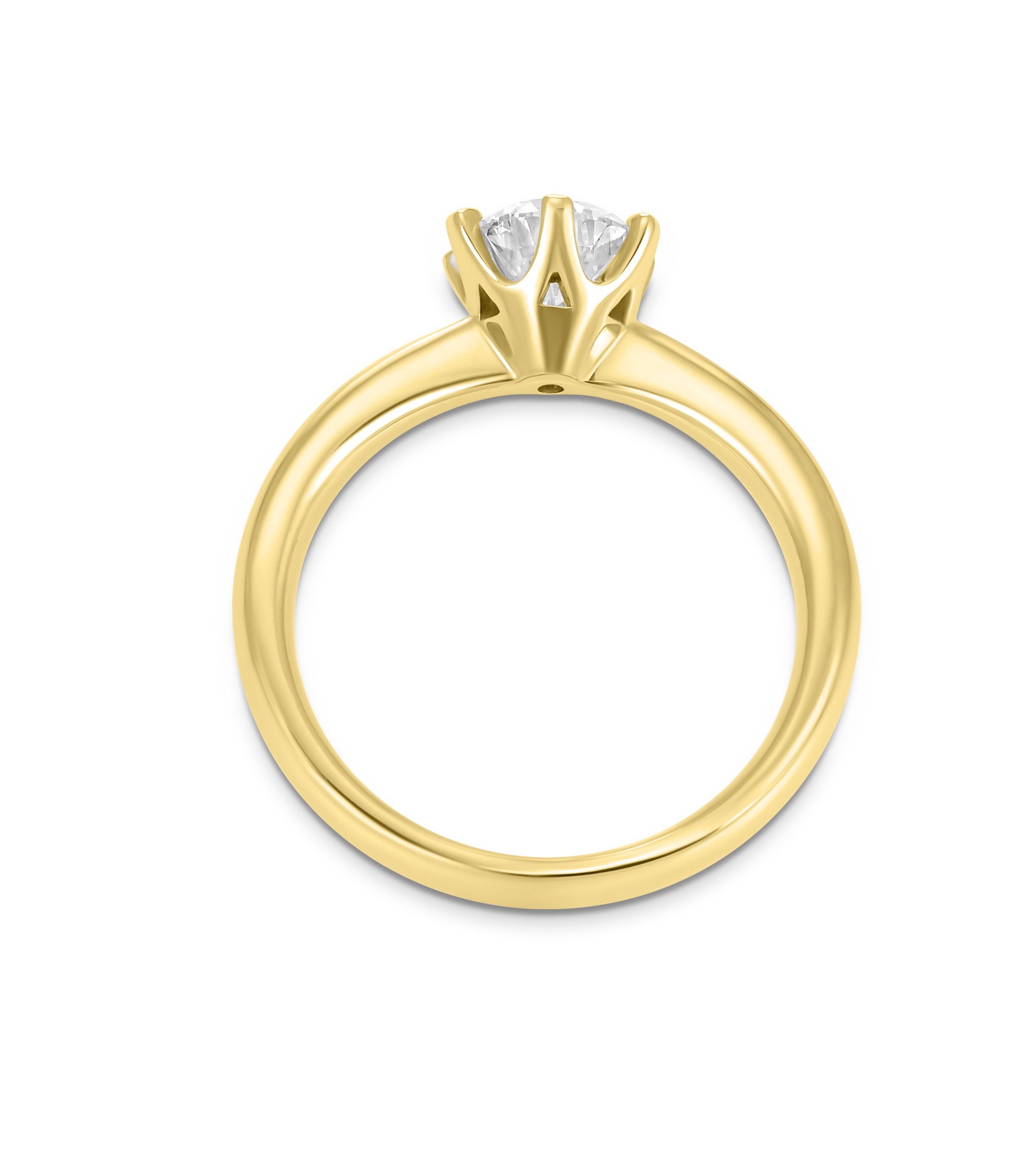 Solitär Ring - 6er Krappe - 1,01 ct - IGI Zertifikat 