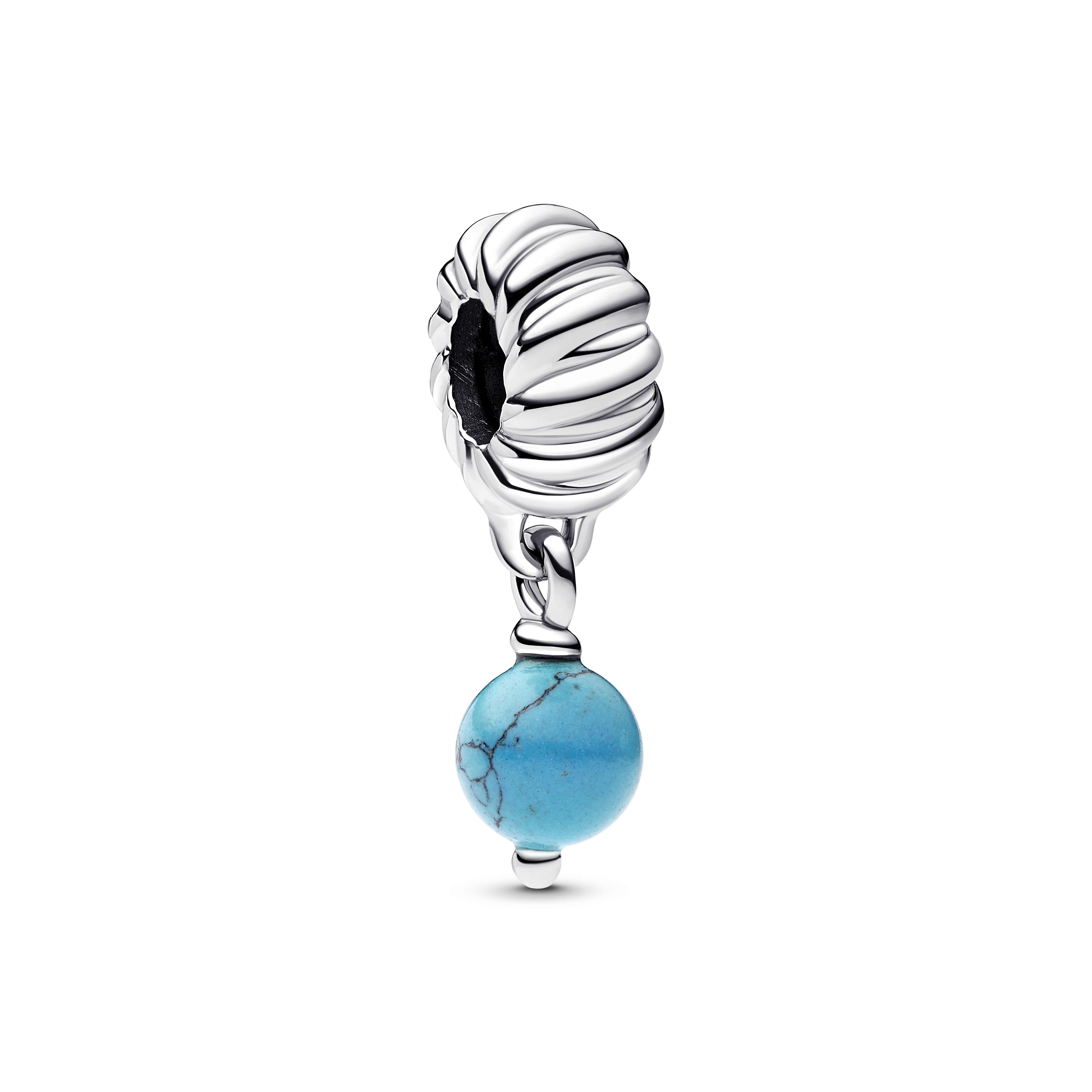  Türkisfarbener Charm-Anhänger - Sterling-Silber